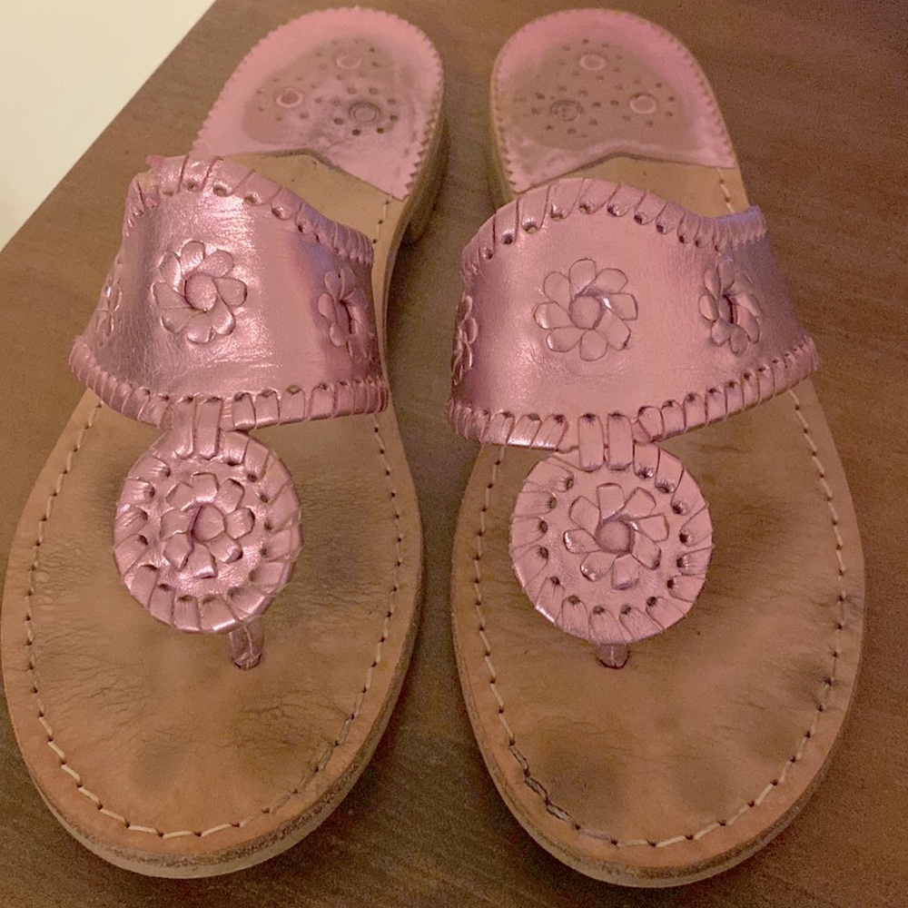 Jack Rogers Pink Leather Sandals